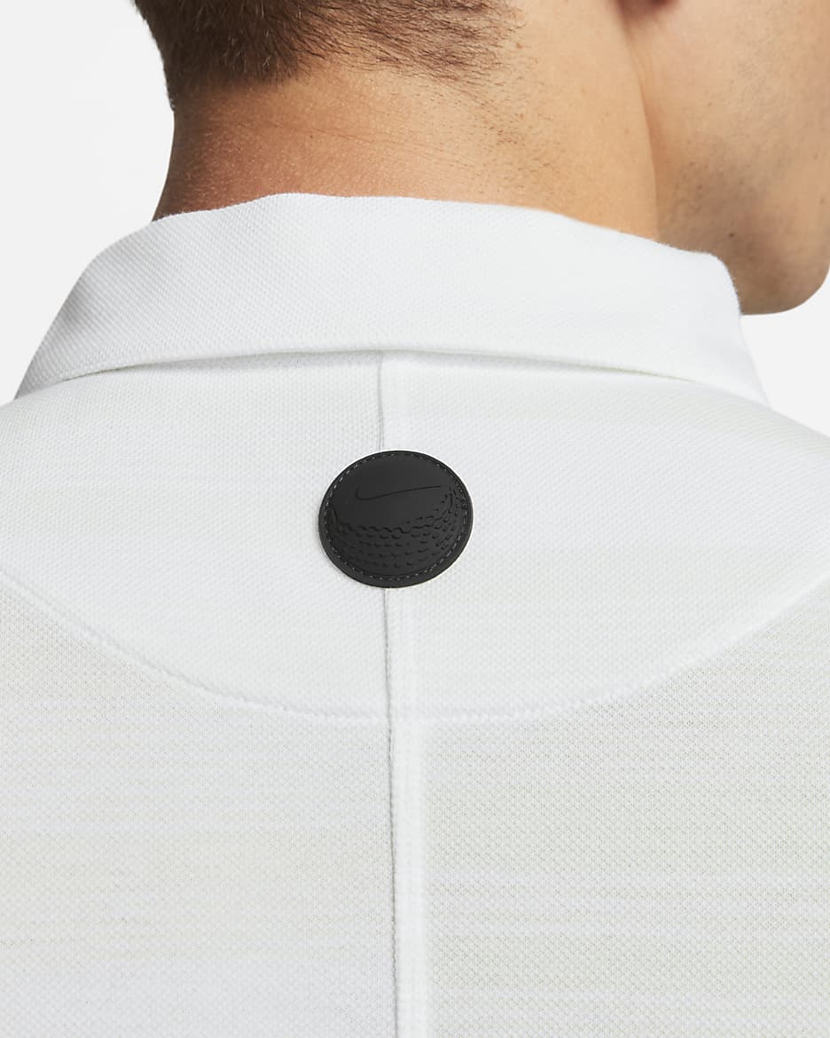 Mens nike collarless golf shirt online